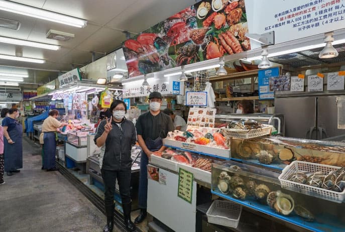 沖縄 那覇市 第一牧志公設市場 鮮魚 翁長鮮魚