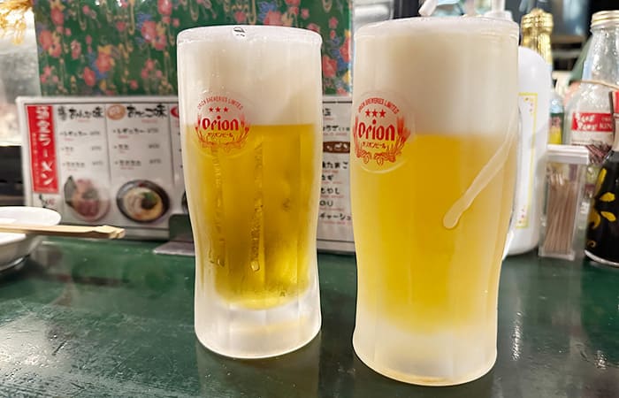 北谷町 沖縄料理 金波銀波 きんぱぎんぱ 生ビール オリオンビール