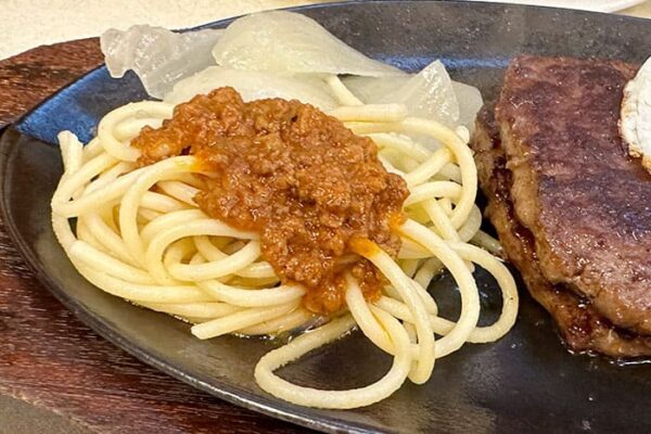 那覇市 ジャッキー ステーキハウス ハンバーグステーキ S スパゲッティ