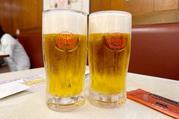 那覇市 ジャッキー ステーキハウス 生ビール オリオンビール 中ジョッキ