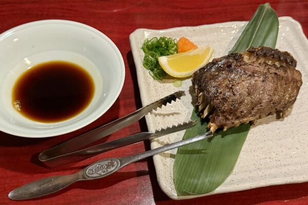 北谷町 砂辺 居酒屋 まぐろダイニング あまわり 本まぐろのえんがわの黒胡椒焼き