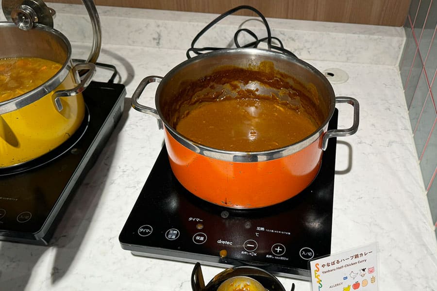 名護市 許田 トゥインラインホテル 朝食 ビュッフェ 朝カレー やなばるハーブ鶏カレー
