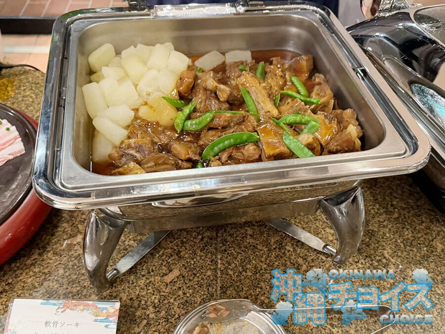 糸満市 サザンビーチホテル＆リゾート沖縄 夕食 沖縄料理 軟骨ソーキ