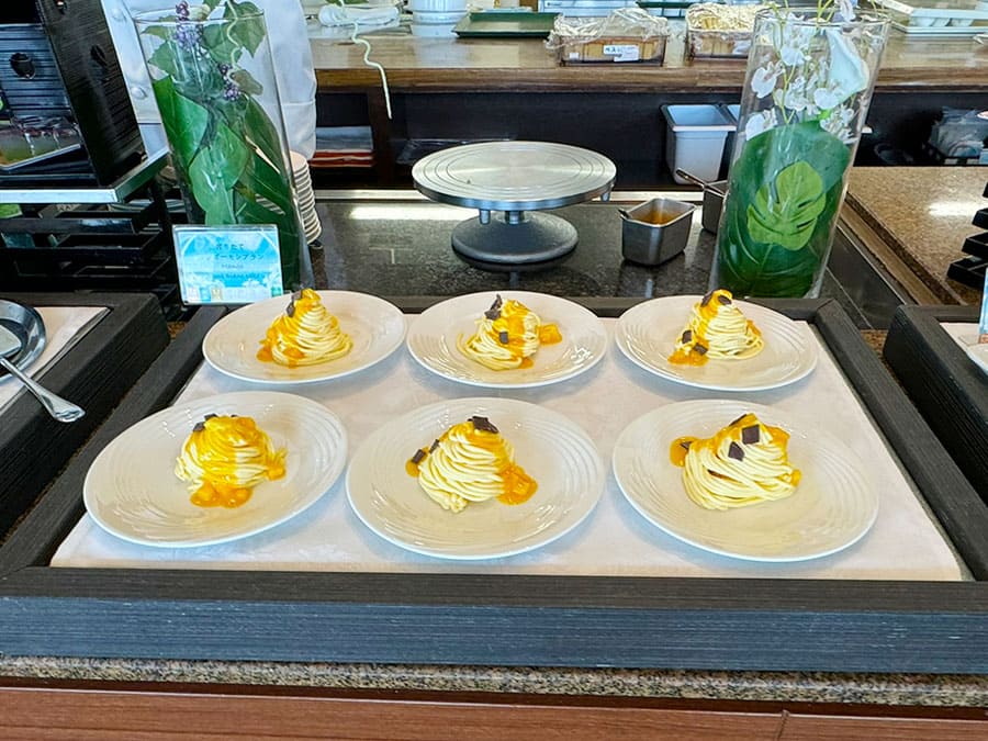 糸満市 サザンビーチホテル＆リゾート沖縄 ランチブッフェ スイーツ ライブキッチン 搾りたてマンゴーモンブラン