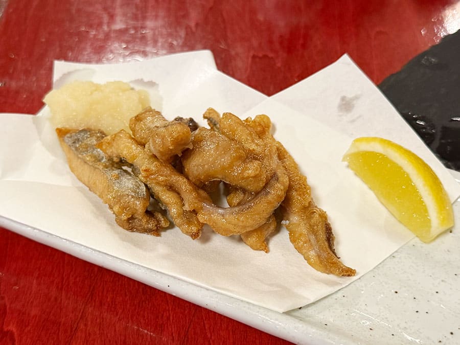 宮古島 居酒屋 海鮮酒家 中山 カツオの腹皮ふわふわ揚げ 数量限定