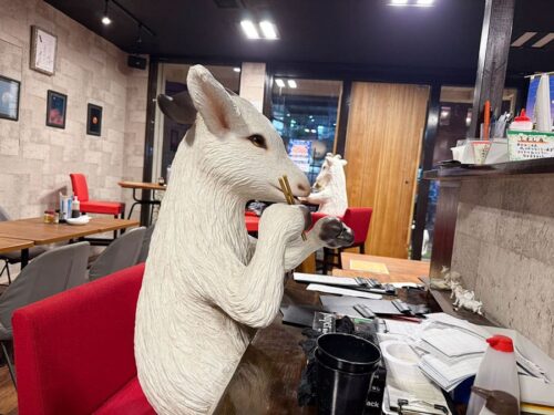 宮古島 平良 居酒屋めーめー ヤギ料理 店内 雰囲気 ヤギ 置き物