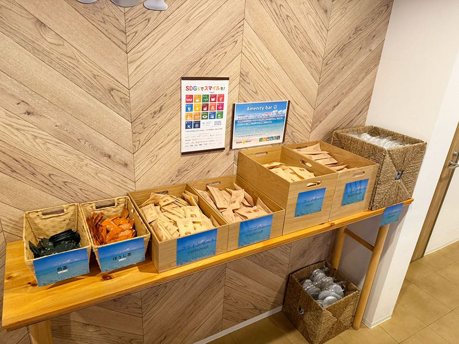 宮古島 平良 スマイルホテル宮古島 ロビー エントランスホール アメニティバー