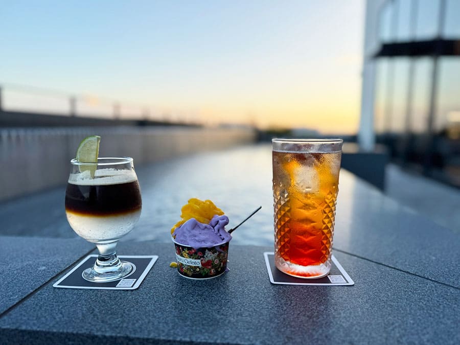 那覇市 ラ・ジェント・ホテル沖縄那覇 17階 ルーフトップバー 屋上テラス ラウンジ ジェラート 沖縄県産マンゴー 紅芋 カクテル 琉球ルビー ROOFTOP17 ルーフバルコニー